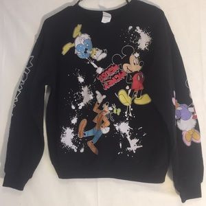 Mickey paint splattered sweater